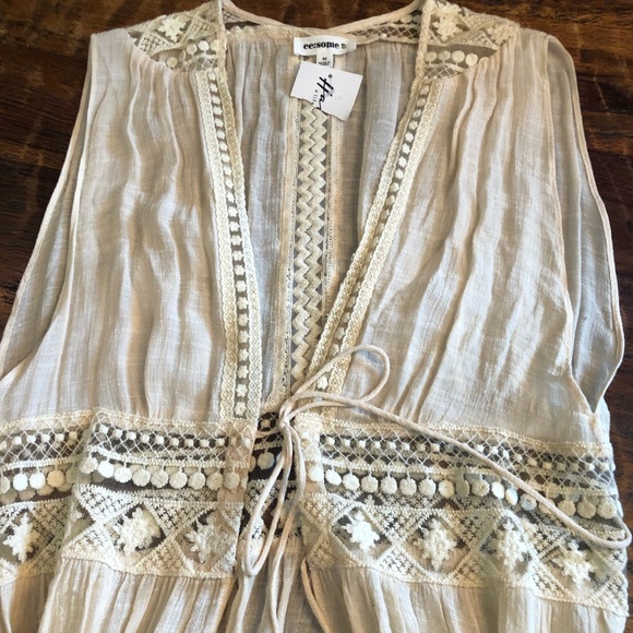 ee:some boho overdress in cream lace Sz.M - Picture 2 of 11